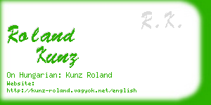 roland kunz business card